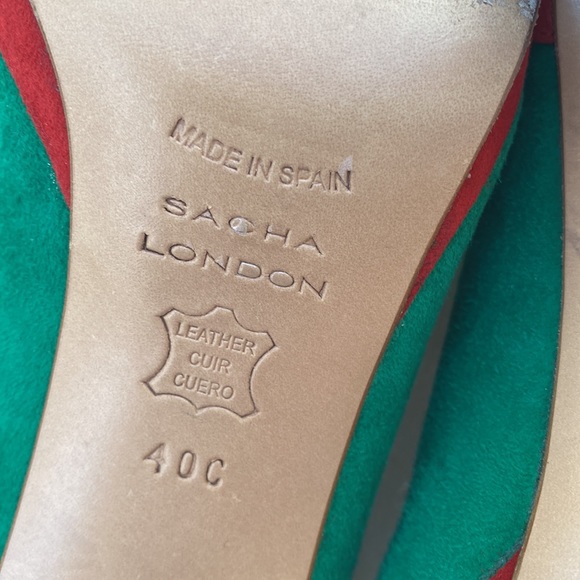 Sacha London Suede Colour Block Heels - Picture 4 of 9